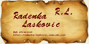 Radenka Lasković vizit kartica